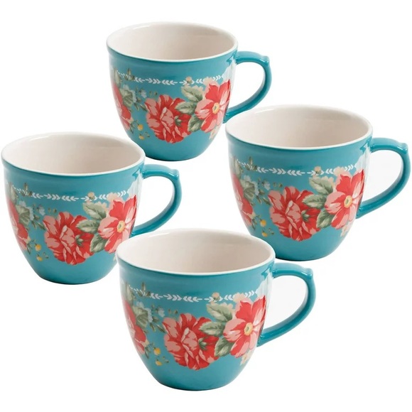 Set of 4 🌺 New Pioneer Woman Vintage Floral Mugs - Picture 4 of 6